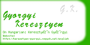 gyorgyi keresztyen business card